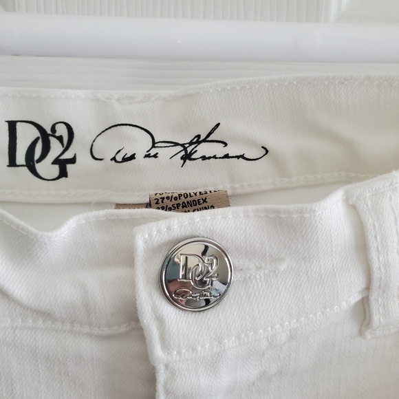 DG2 Diane Gilman Womens Bermuda Jean Shorts white - Picture 2 of 10